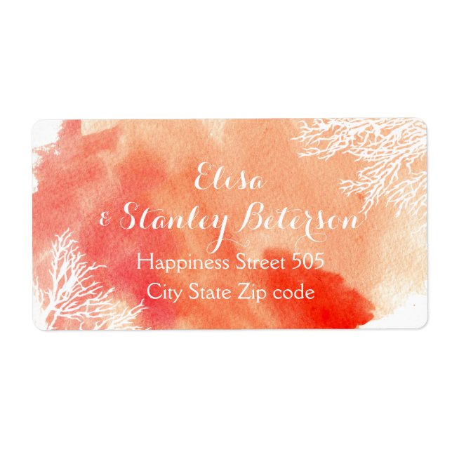 Mariage de récif corallien moderne abstrait (Devant)