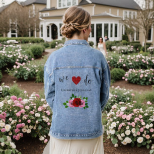 Mariage de roses rouges et roses