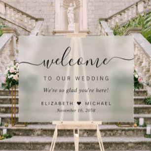 Mariage de script chic - Bienvenue gelé