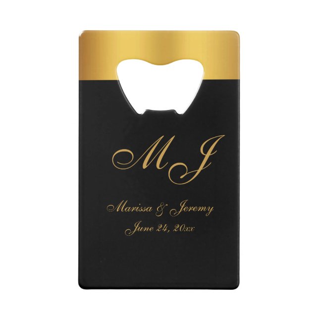 Mariage de script Chic Black Gold (Devant)