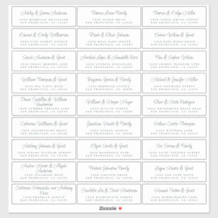 Mariage de script chic Étiquettes de adresse invit