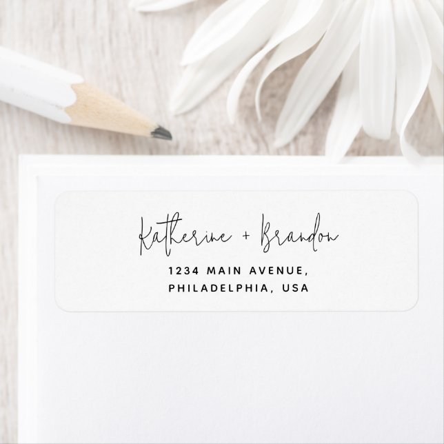 Mariage de script de calligraphie minimale simple (En situation)