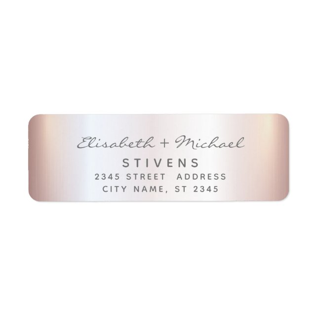Mariage de script de feuille rose douce minimalist (Devant)