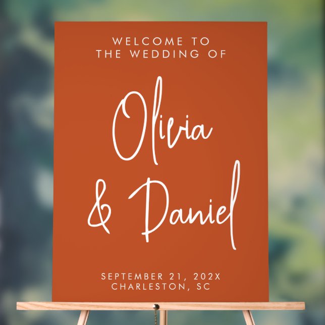 Mariage de script manuscrit Boho Bienvenue (Neutre)