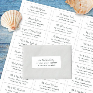 Mariage de script minimaliste rustique Étiquettes 