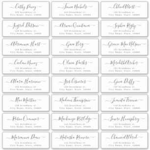 Mariage de script moderne simple étiquette de adre