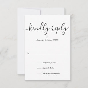 Mariage De Script Moderne Simple Réponse Cordiale
