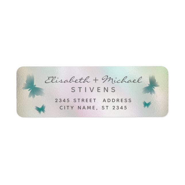 Mariage de script papillon holographique (Devant)