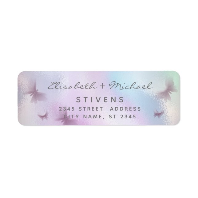Mariage de script papillon holographique (Devant)