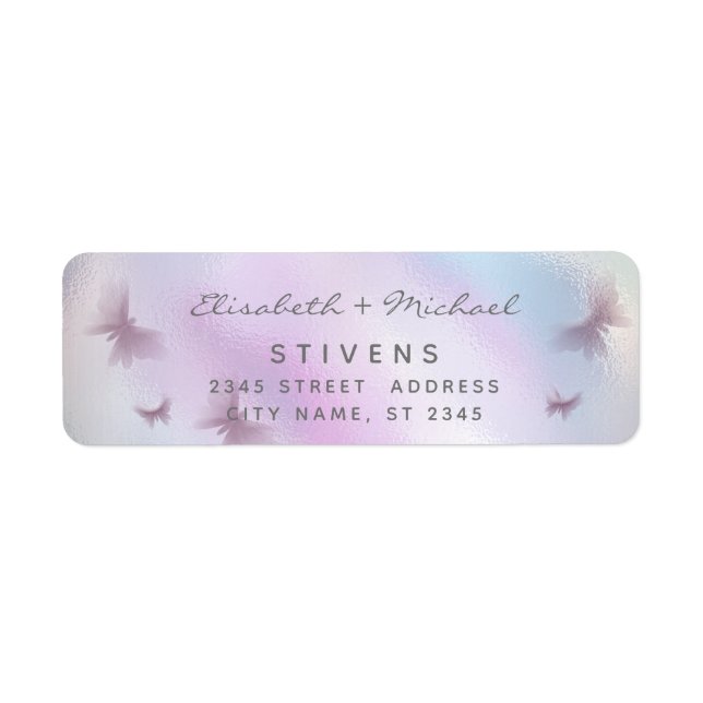 Mariage de script papillon holographique (Devant)
