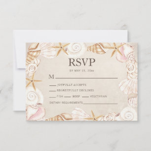 Mariage de sélection du menu Plage Seashells