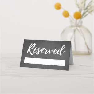 Mariage de siège réservé Cartes de place Rustique