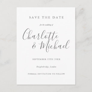 Mariage de signature moderne Enregistrer la carte 