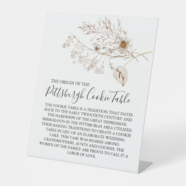 MARIAGE DE SIGNE DE TABLEAU DE COOKIES PITTSBURGH (Recto)