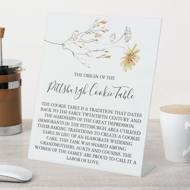 MARIAGE DE SIGNE DE TABLEAU DE COOKIES PITTSBURGH (In SItu)