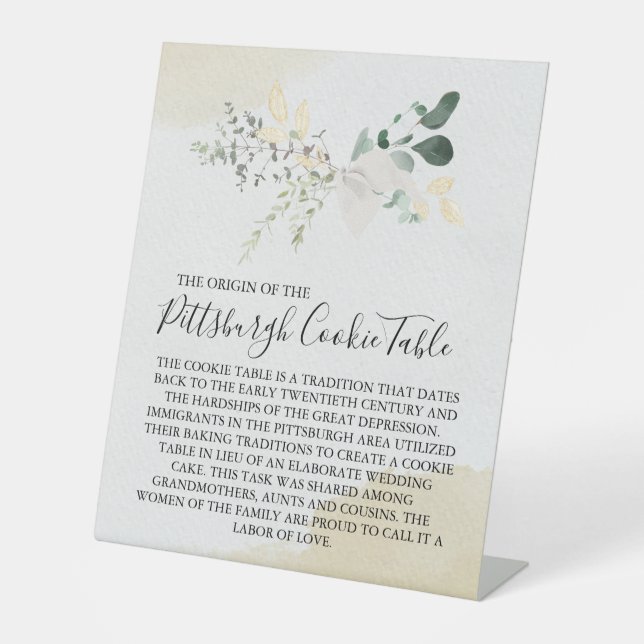 MARIAGE DE SIGNE DE TABLEAU DE COOKIES PITTSBURGH (Recto)