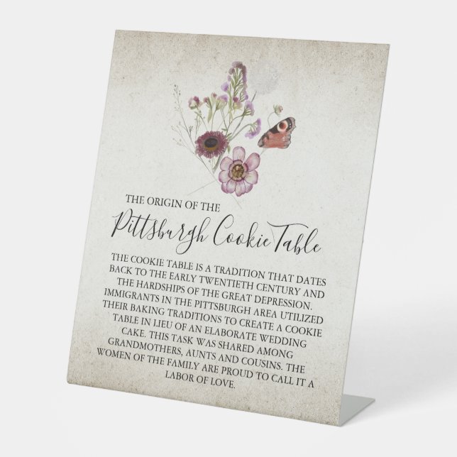 MARIAGE DE SIGNE DE TABLEAU DE COOKIES PITTSBURGH (Recto)