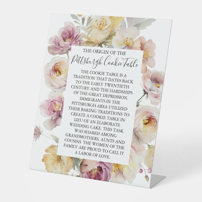 MARIAGE DE SIGNE DE TABLEAU DE COOKIES PITTSBURGH (Recto)