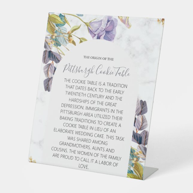 MARIAGE DE SIGNE DE TABLEAU DE COOKIES PITTSBURGH (Recto)