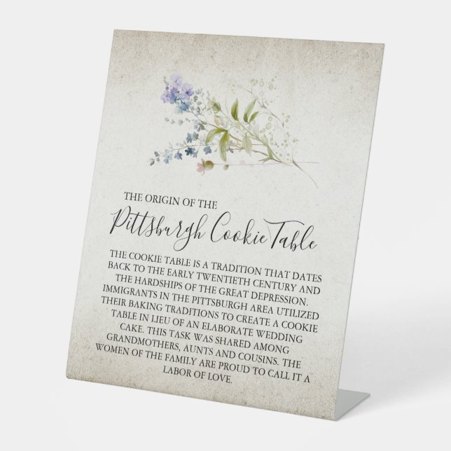 MARIAGE DE SIGNE DE TABLEAU DE COOKIES PITTSBURGH (Recto)