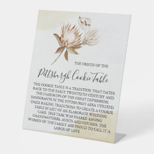 MARIAGE DE SIGNE DE TABLEAU DE COOKIES PITTSBURGH