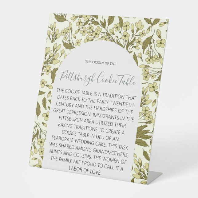 MARIAGE DE SIGNE DE TABLEAU DE COOKIES PITTSBURGH (Recto)