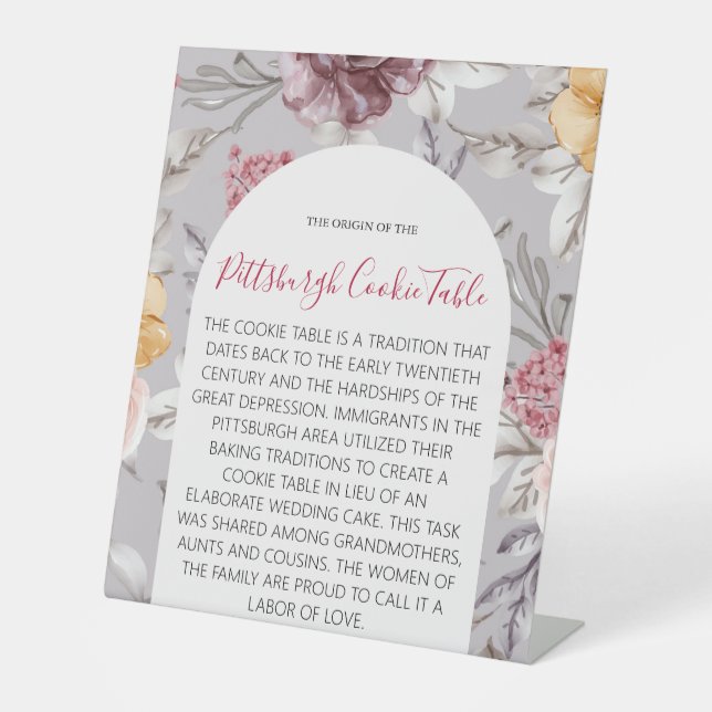 MARIAGE DE SIGNE DE TABLEAU DE COOKIES PITTSBURGH (Recto)