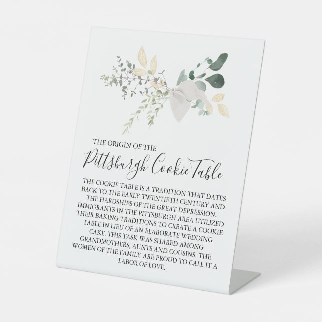 MARIAGE DE SIGNE DE TABLEAU DE COOKIES PITTSBURGH (Recto)