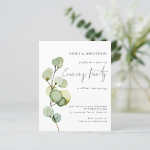 Mariage de soirée aux feuilles aquarelles bon marc