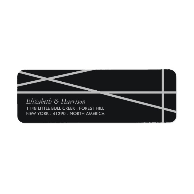 Mariage de style géométrique simple (Devant)