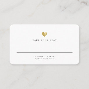 Mariage de table Elegant Or moderne Carte Place
