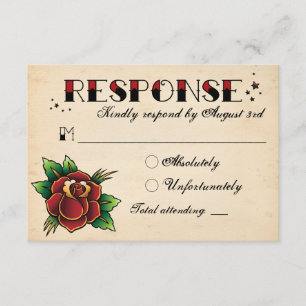 Mariage de tatouage vintage Rockabilly RSVP