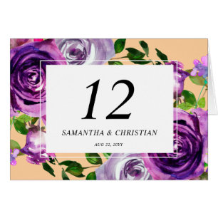 Mariage de tente pliée violette Florale Numéro de
