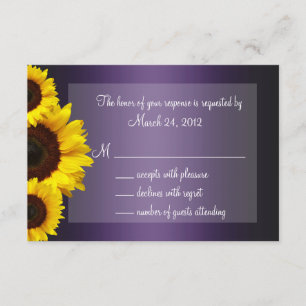 Mariage de tournesol pourpre et jaune RSVP