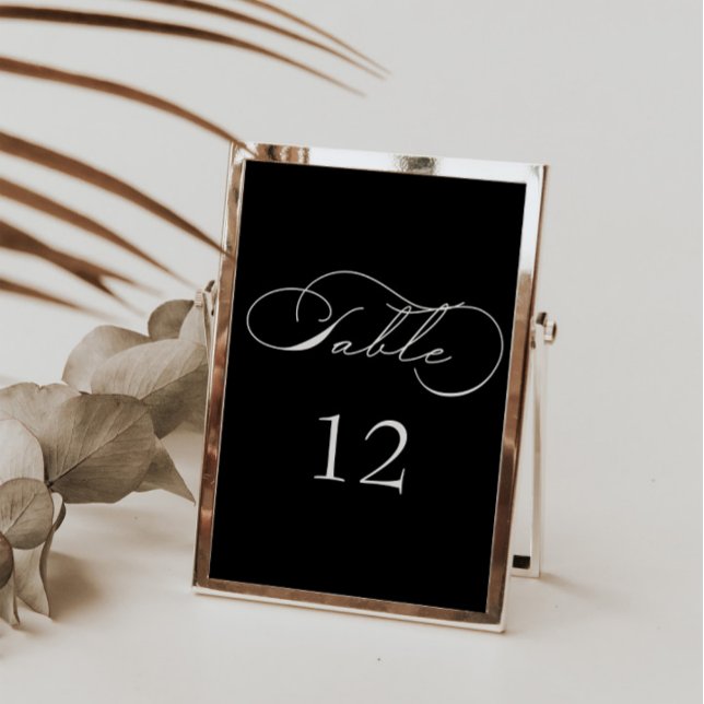 Mariage de typographie de luxe Numéro de table (Créateur téléchargé)