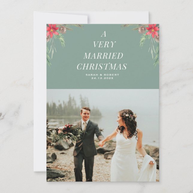 mariage de vacances de noël marié faire-part (Devant)
