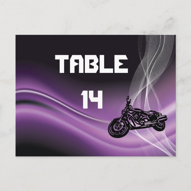 Mariage de vélo de route violet numéro de table ca (Devant)