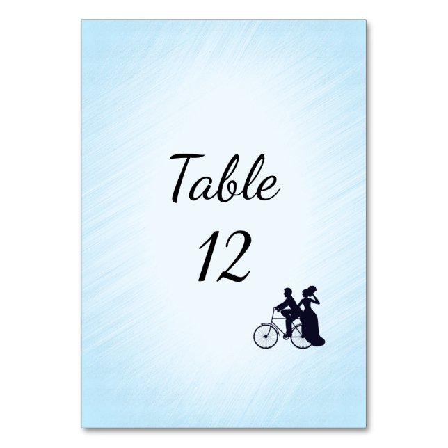 Mariage de vélos bleus Numéro de table (Par défaut)