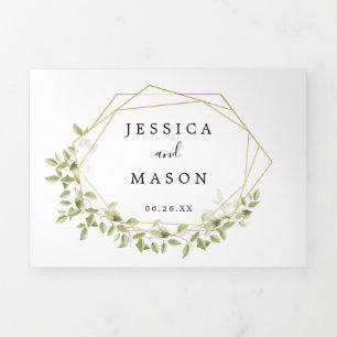 Mariage de verdure des bois Invitations triplées