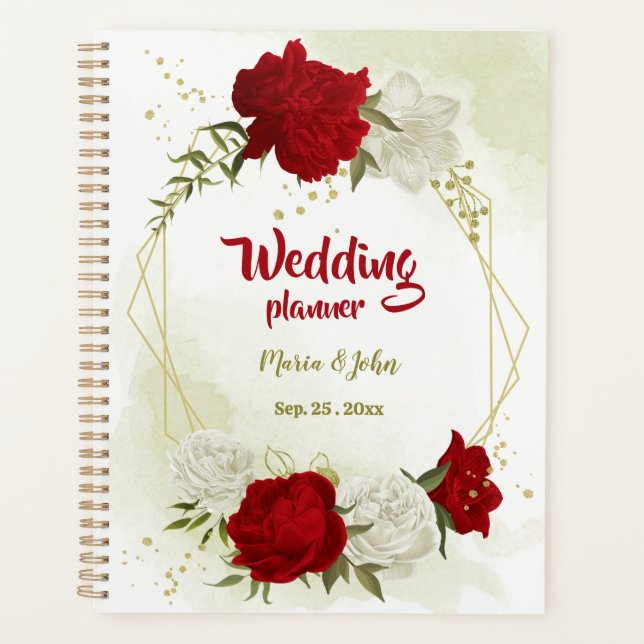 mariage de verdure fleurie rouge blanc (Devant)