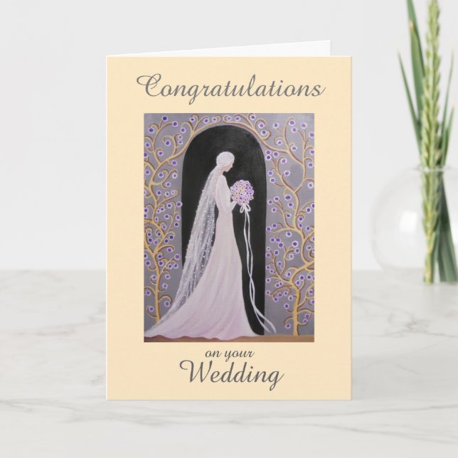 MARIAGE DE VINTAGE, CARTE DE GREETING (Devant)