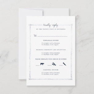 Mariage de week-end Carte de réponse RSVP combin
