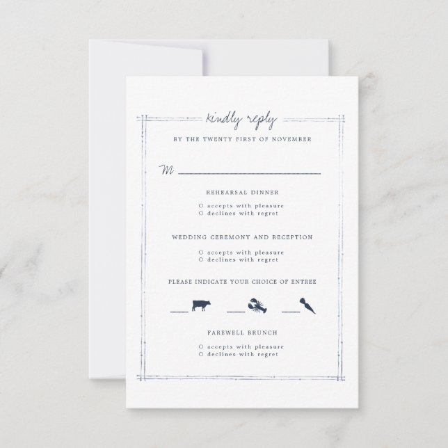 Mariage de week-end | Carte de réponse RSVP combin (Devant)