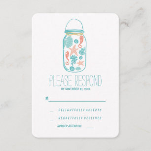 Mariage décontracté en pot de plage mason RSVP