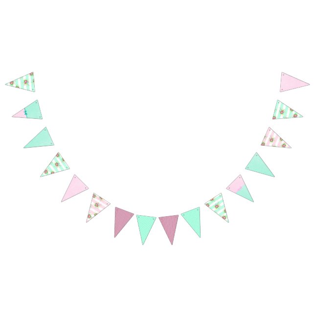 Mariage Décor rose floral et bannière Turquoise (Tout)