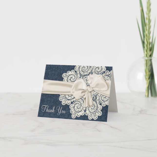 Mariage Dentelle et Jean de Campagne Merci (Devant)