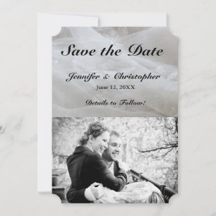 Mariage dentelle photo Enregistrer la carte Date C