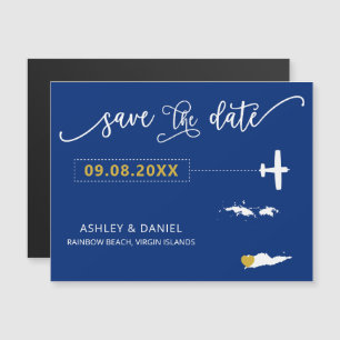 Mariage des îles Vierges Enregistrer la carte de d