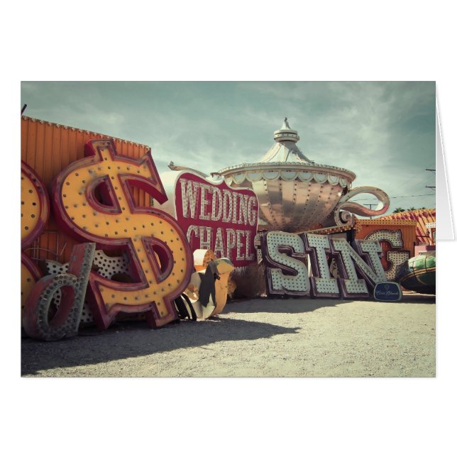 Mariage des panneaux rétro de Las Vegas (Devant horizontal)