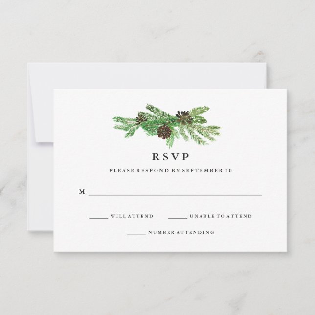 Mariage des pins d'hiver RSVP (Devant)